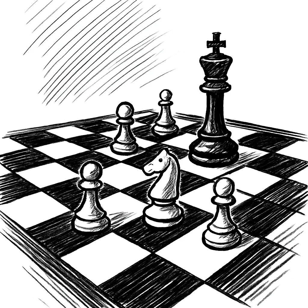 Editorial image representing strategic leadership in AI design
