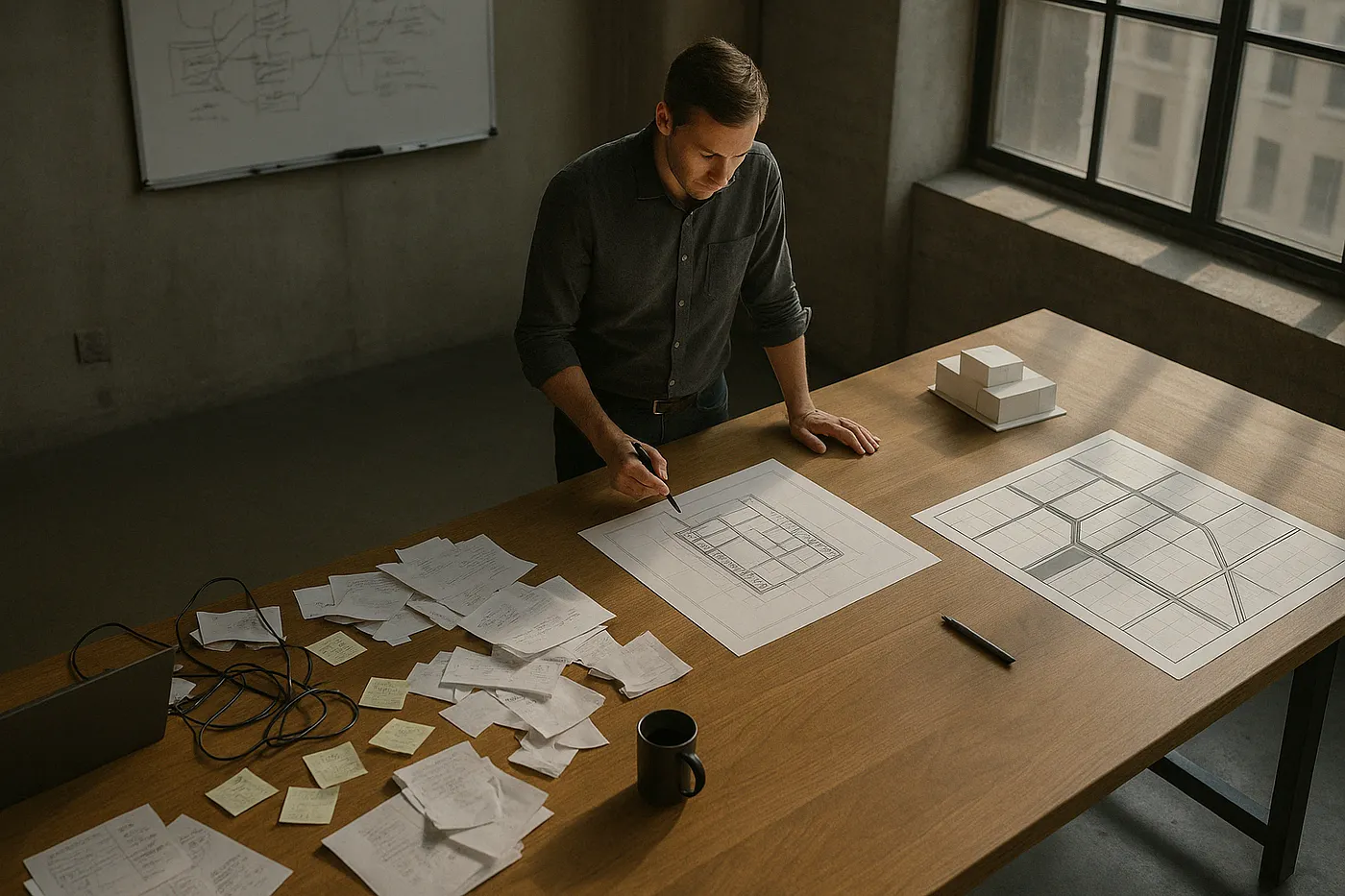 Editorial image representing design as structure, logic, and intent